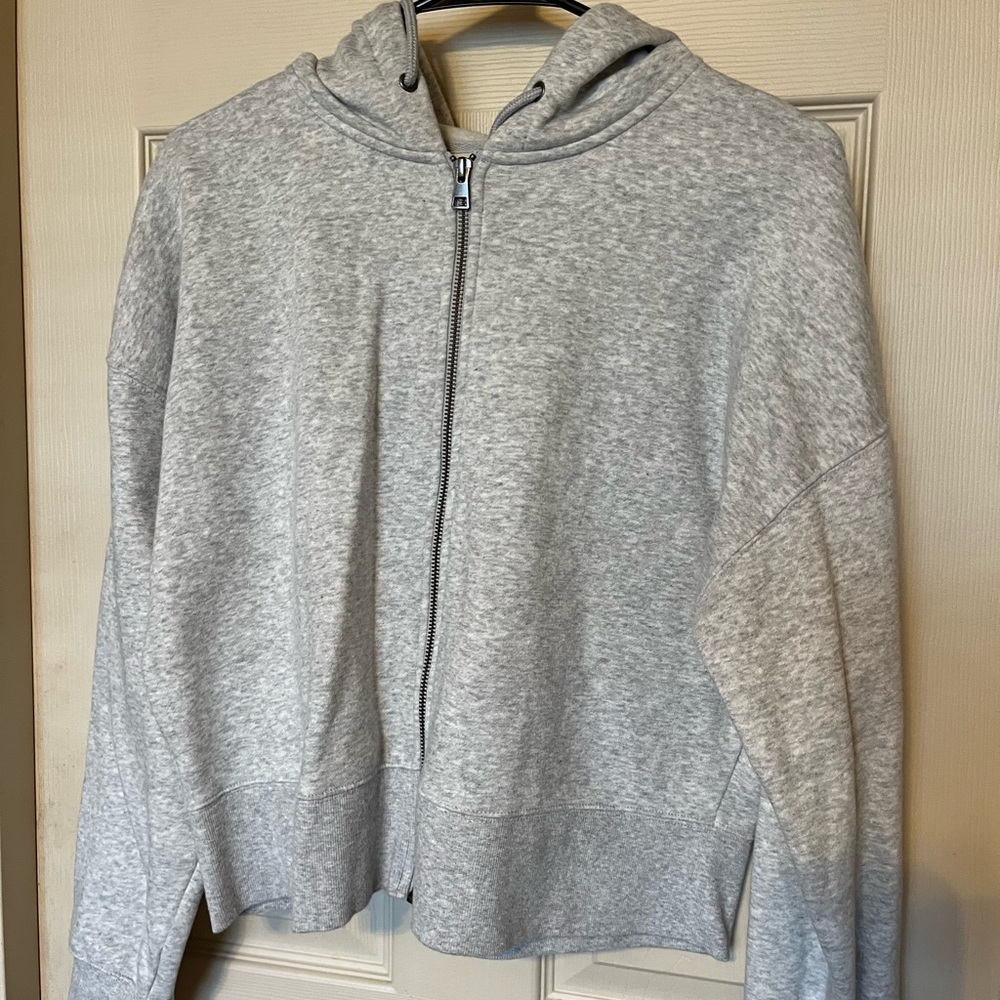 Gray Zip-Up Hoodie